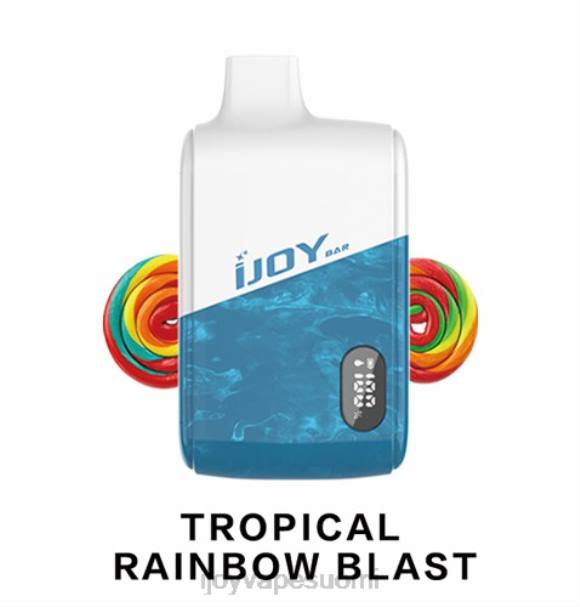 iJOY Bar IC8000 kertakäyttöinen LZF0197 trooppinen sateenkaaren räjähdys iJOY vape review