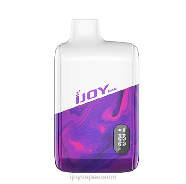 iJOY Bar Smart Vape 8000 hengitystä LZF027 valkoinen kumimainen iJOY vape review