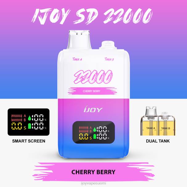 iJOY SD 22000 kertakäyttöinen LZF0150 kirsikka marja iJOY e cigarette