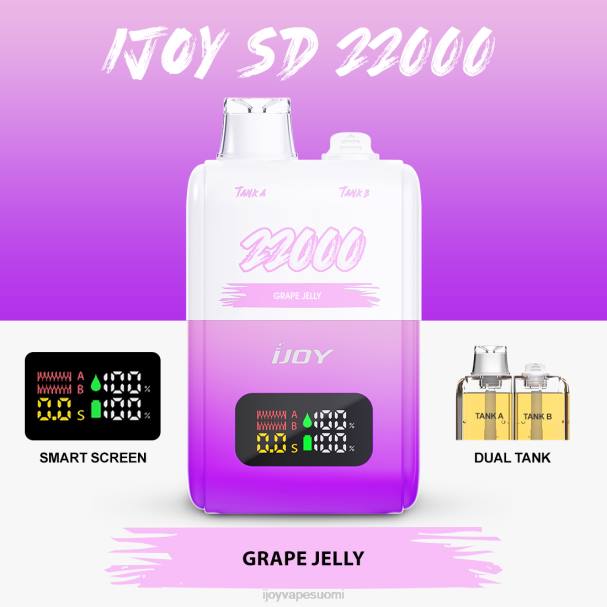 iJOY SD 22000 kertakäyttöinen LZF0153 rypäleen hyytelö iJOY vape espoo